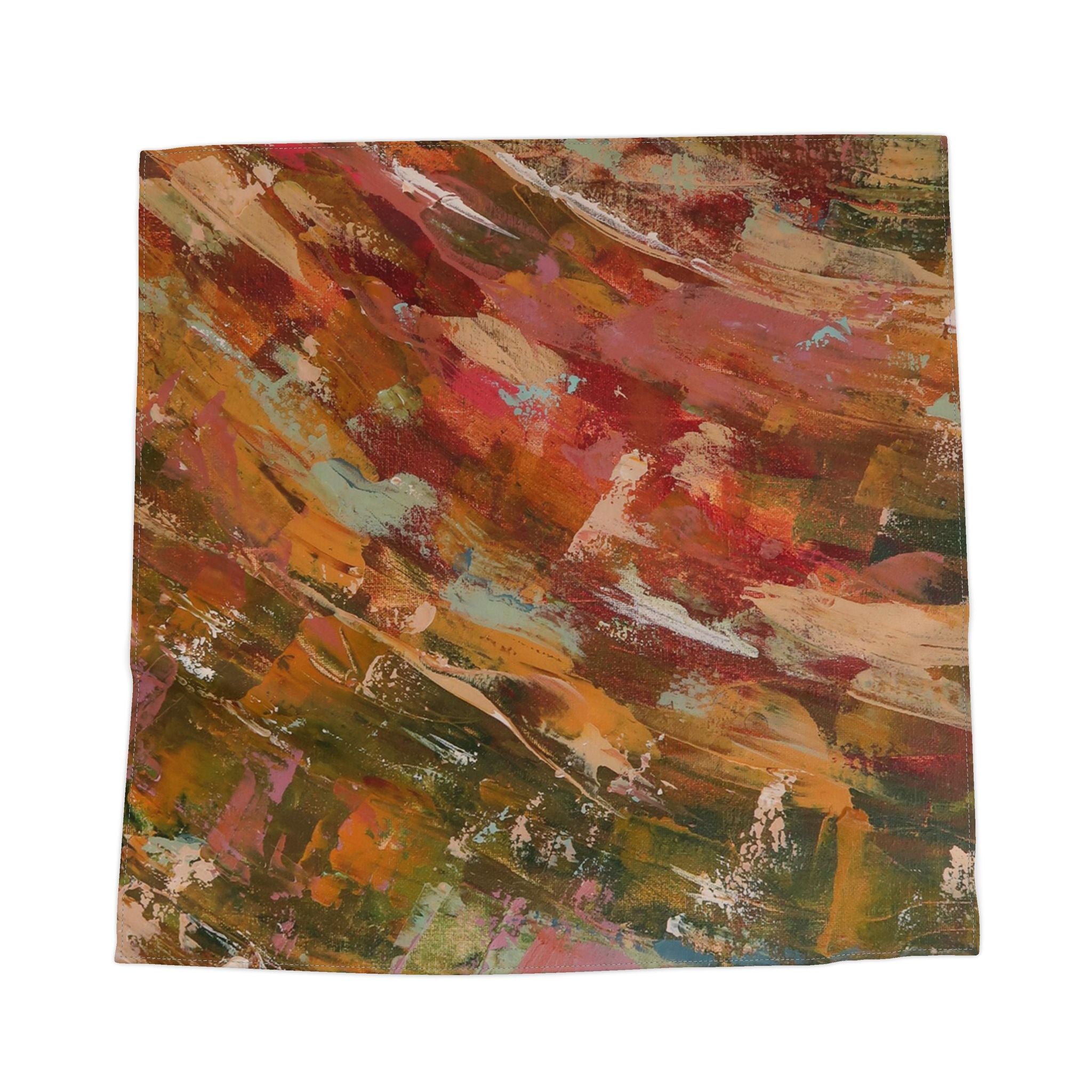 100% Silk Scarf - "Cosmic Light" Abstract Print