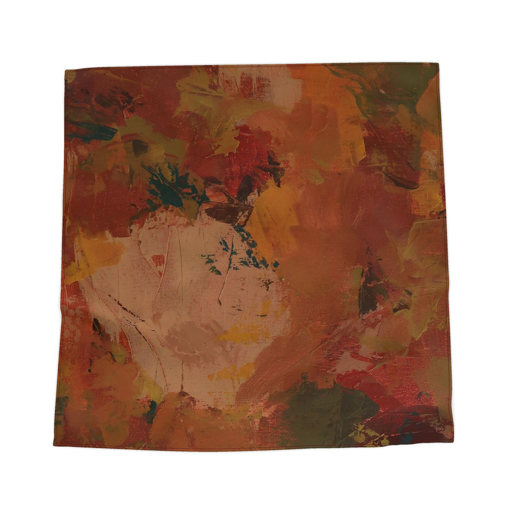 100% Silk Scarf - "Inner Sun" Abstract Print